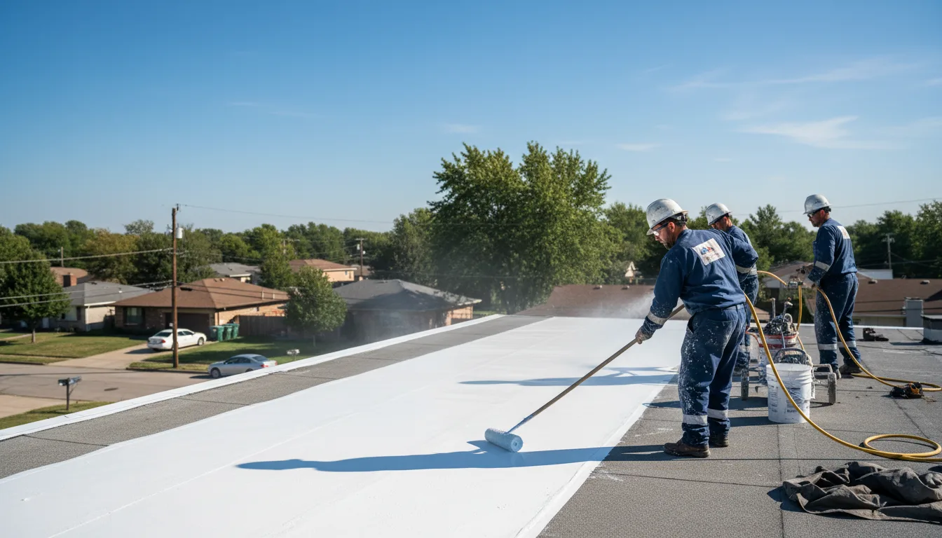 Commercial roof coating in Denison, KS near me